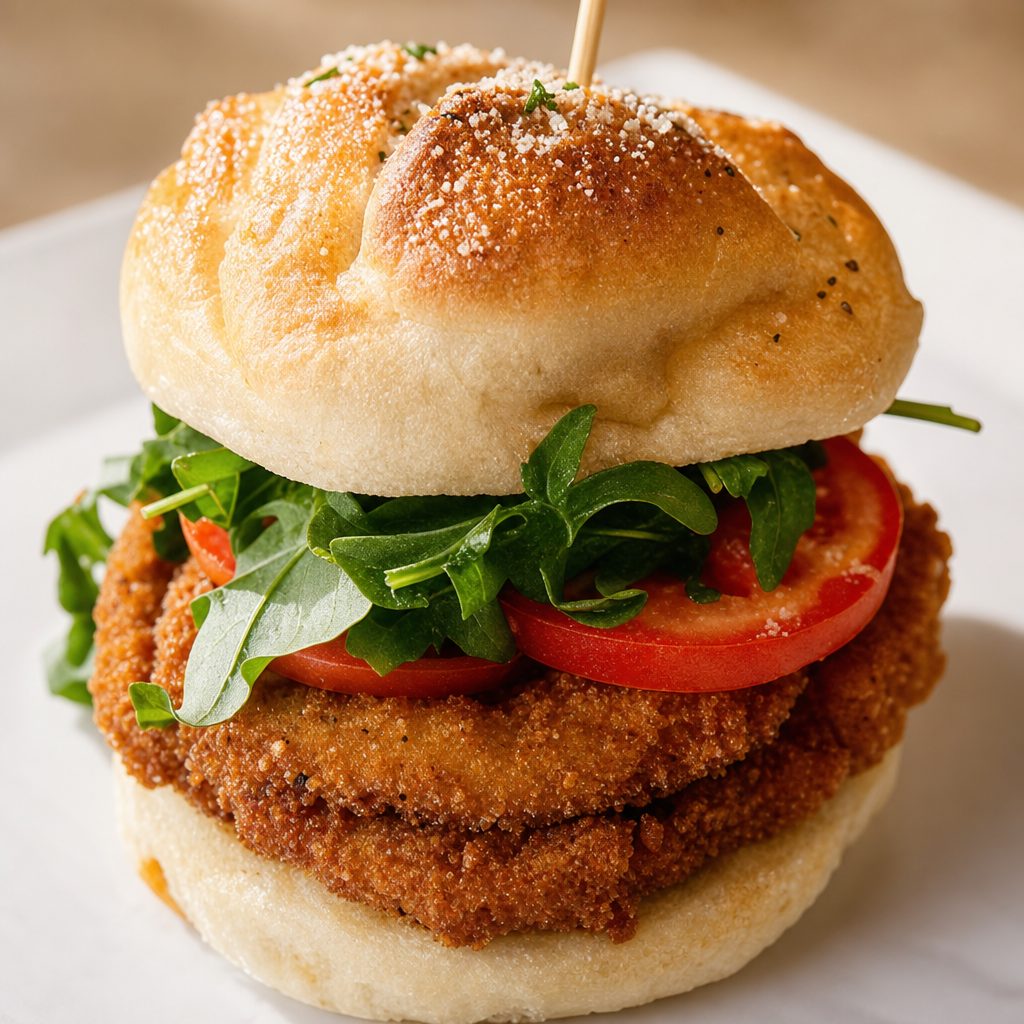 Pesto Aioli & Arugula Slider.